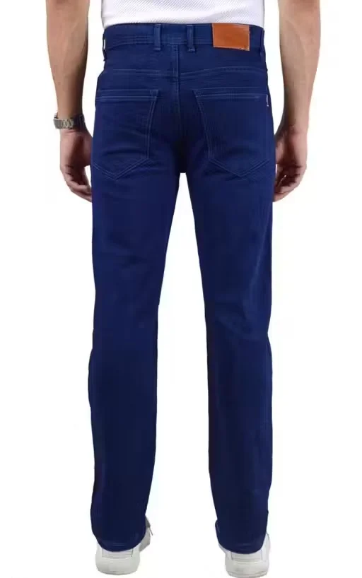 Blue Cross Men Slim Fit Stretchable Denim Jeans with Pocket Design – Casual Stylish Blue Cotton Blend Mid Rise Tapered Fit Everyday Wear Jeans for Men India Dark Blue 28 image 3