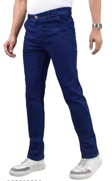 Blue Cross Men Slim Fit Stretchable Denim Jeans with Pocket Design – Casual Stylish Blue Cotton Blend Mid Rise Tapered Fit Everyday Wear Jeans for Men India Dark Blue 40 thumbnail 1