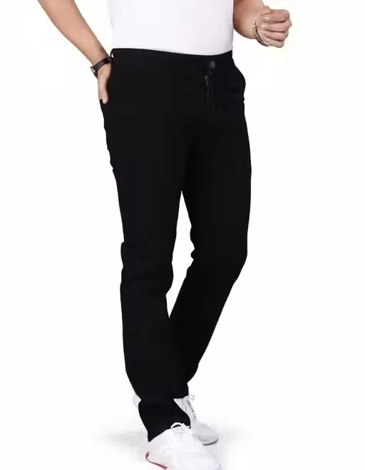 Mens Slim Fit Stretchable Denim Jeans Cotton Blend Regular Waist Black Size 30 image 1