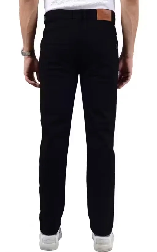 Blue Cross Men Slim Fit Stretchable Denim Jeans with Pocket Design – Casual Stylish Blue Cotton Blend Mid Rise Tapered Fit Everyday Wear Jeans for Men India Black 28 image 3