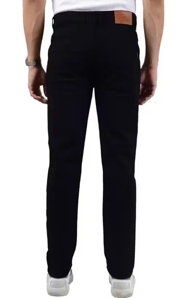Blue Cross Men Slim Fit Stretchable Denim Jeans with Pocket Design – Casual Stylish Blue Cotton Blend Mid Rise Tapered Fit Everyday Wear Jeans for Men India Black 28 thumbnail 2