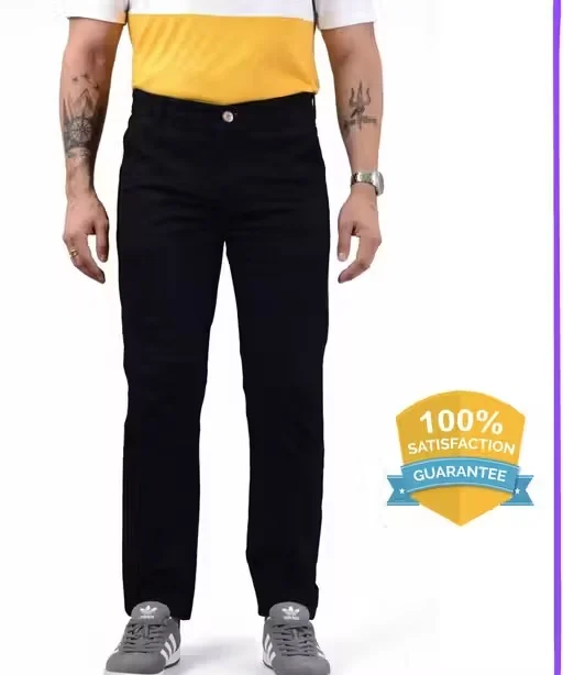 Blue Cross Men Slim Fit Stretchable Denim Jeans with Pocket Design – Casual Stylish Blue Cotton Blend Mid Rise Tapered Fit Everyday Wear Jeans for Men India Black 28 image 1