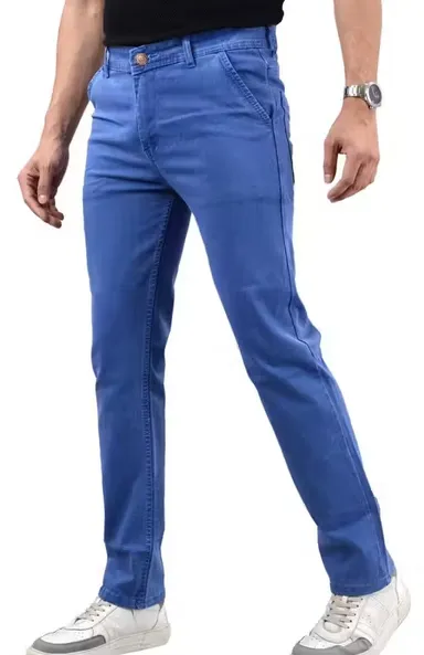 Blue Cross Men Slim Fit Stretchable Denim Jeans with Pocket Design – Casual Stylish Blue Cotton Blend Mid Rise Tapered Fit Everyday Wear Jeans for Men India Light Blue 38 thumbnail 1