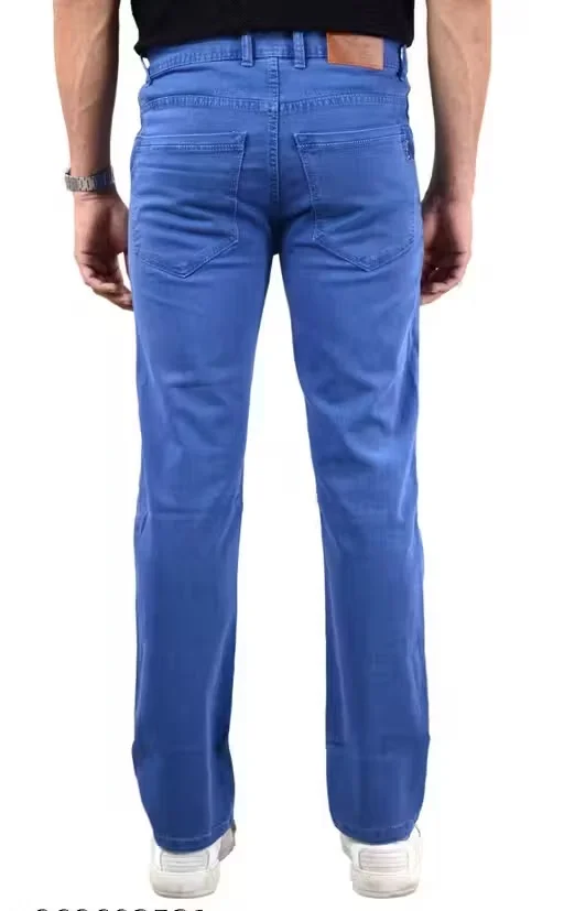 Blue Cross Men Slim Fit Stretchable Denim Jeans with Pocket Design – Casual Stylish Blue Cotton Blend Mid Rise Tapered Fit Everyday Wear Jeans for Men India Light Blue 38 image 3