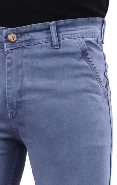 Blue Cross Men Slim Fit Stretchable Denim Jeans with Pocket Design – Casual Stylish Blue Cotton Blend Mid Rise Tapered Fit Everyday Wear Jeans for Men India Grey 28 thumbnail 3