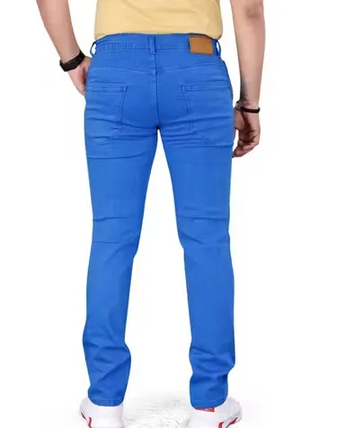 Premium Men’s Stretchable Denim Jeans Slim Fit Regular Fit Cross Pocket Design Comfortable Daily Wear Casual Stylish Blue Black Cotton Elastane Jeans for Men India Light Blue 34 thumbnail 1