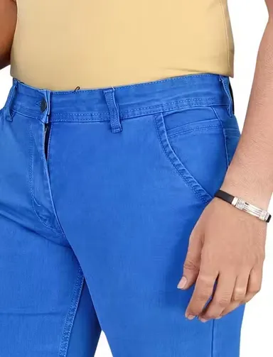 Premium Men’s Stretchable Denim Jeans Slim Fit Regular Fit Cross Pocket Design Comfortable Daily Wear Casual Stylish Blue Black Cotton Elastane Jeans for Men India Light Blue 40 thumbnail 2