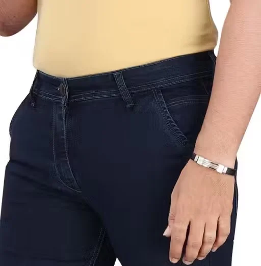 Premium Men’s Stretchable Denim Jeans Slim Fit Regular Fit Cross Pocket Design Comfortable Daily Wear Casual Stylish Blue Black Cotton Elastane Jeans for Men India Navy Blue 28 image 3