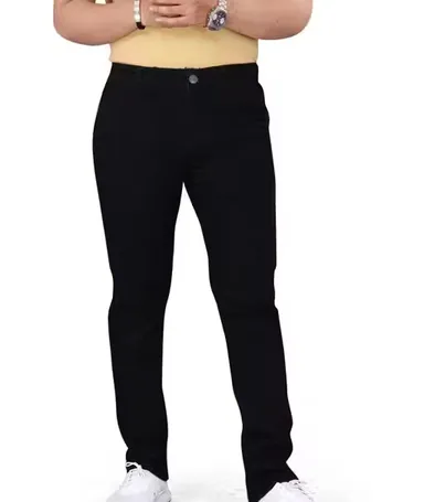 Premium Men’s Stretchable Denim Jeans Slim Fit Regular Fit Cross Pocket Design Comfortable Daily Wear Casual Blue Cotton Blend Jeans for Men India Stylish Trendy Durable Breathable Denim Pants Black 34 thumbnail 1
