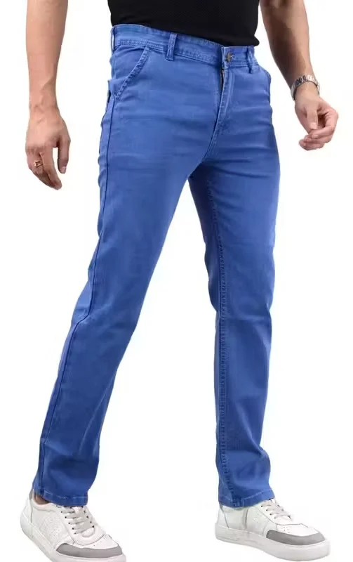 Mens Stretchable Denim Jeans Slim Fit Cross Pocket Stylish Comfortable Regular Fit Trendy Casual Daily Wear Fashion Jeans for Men India Light Blue 34 image 1