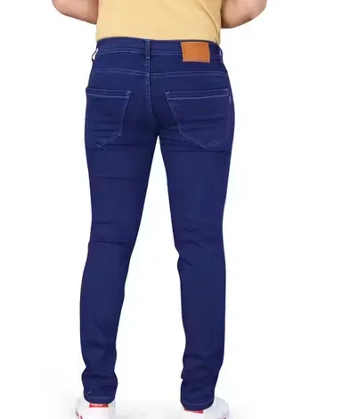 Premium Men’s Stretchable Denim Jeans Slim Fit Regular Fit Cross Pocket Design Comfortable Daily Wear Casual Blue Cotton Blend Jeans for Men India Stylish Trendy Durable Breathable Denim Pants Dark Blue 34 thumbnail 0