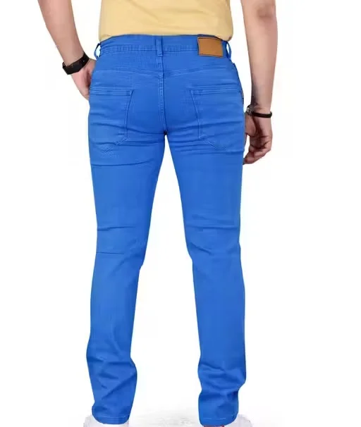 Premium Men’s Stretchable Denim Jeans Slim Fit Regular Fit Cross Pocket Design Comfortable Daily Wear Casual Blue Cotton Blend Jeans for Men India Stylish Trendy Durable Breathable Denim Pants Light Blue 28 image 1