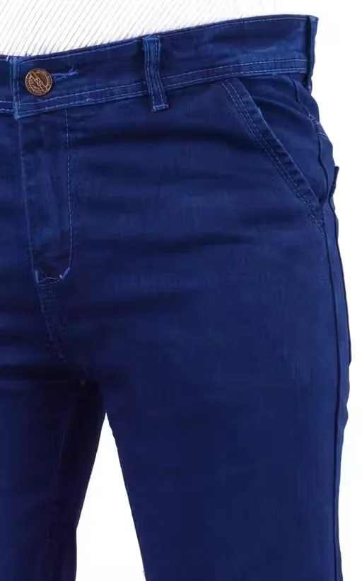 Mens Stretchable Denim Jeans Slim Fit Cross Pocket Stylish Comfortable Regular Fit Trendy Casual Daily Wear Fashion Jeans for Men India Dark Blue 28 image 2