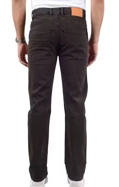 Mens Stretchable Denim Jeans Slim Fit Cross Pocket Stylish Comfortable Regular Fit Trendy Casual Daily Wear Fashion Jeans for Men India Brown 34 thumbnail 1