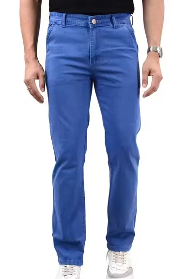 Premium Men’s Stretchable Slim Fit Denim Jeans Regular Fit Cross Pocket Blue Cotton Lycra Jeans for Men Daily Wear Comfortable Stylish Casual Fashion Jeans India Light Blue 28 thumbnail 2