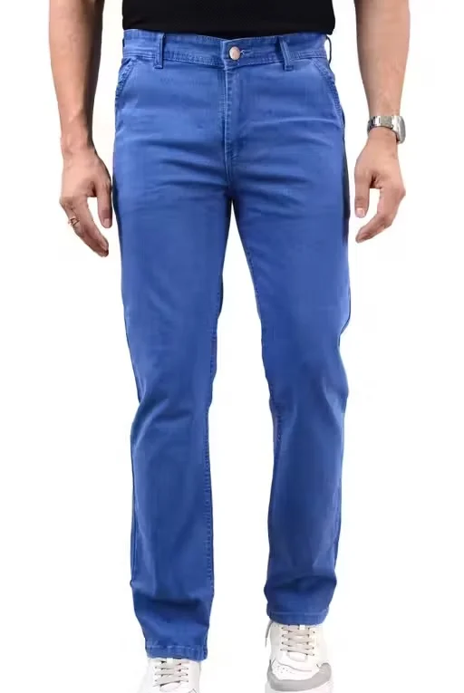 Premium Men’s Stretchable Slim Fit Denim Jeans Regular Fit Cross Pocket Blue Cotton Lycra Jeans for Men Daily Wear Comfortable Stylish Casual Fashion Jeans India Light Blue 32 image 3