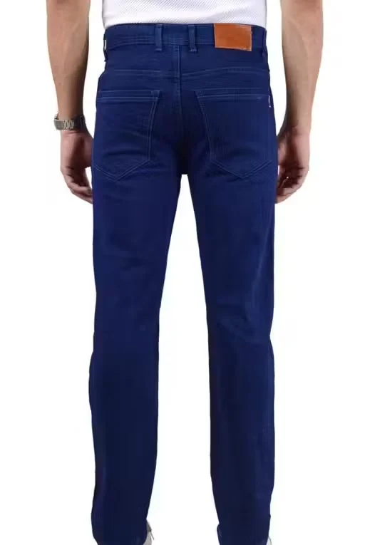 Premium Men’s Stretchable Slim Fit Denim Jeans Regular Fit Cross Pocket Blue Cotton Lycra Jeans for Men Daily Wear Comfortable Stylish Casual Fashion Jeans India Navy Blue 40 image 1
