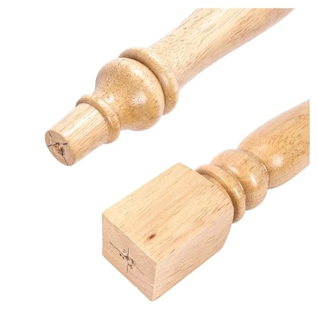Mahakal International Global Solid Wooden Turner Legs Set of 4 for Centre Table Coffee Table and Tea Table 2x2x18 Inch Premium Hardwood Furniture Legs Primary Colour Durable Carved Wooden Table Support Legs India image 4