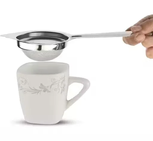 Stainless Steel Fine Mesh Tea & Coffee Strainer Double Net Filter Chai Channi Reusable Kitchen Sieve for Milk Tea Coffee Liquid Filtering Pack of 1 Durable Rust Free image 3
