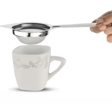 Stainless Steel Fine Mesh Tea & Coffee Strainer Double Net Filter Chai Channi Reusable Kitchen Sieve for Milk Tea Coffee Liquid Filtering Pack of 1 Durable Rust Free thumbnail 2