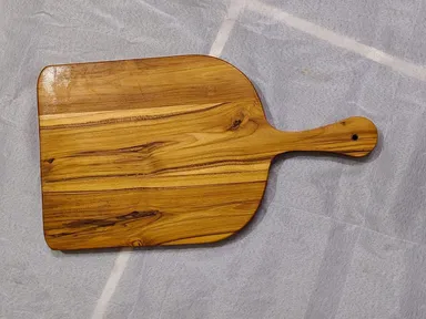 Global Teak Wood Cutting Board with Handle Premium Solid Wooden Chopping Block Kitchen Cutting Board for Vegetables Fruits Meat Serving Durable Heavy Duty Natural Wooden Board India thumbnail 3