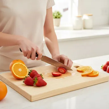 Australian Pine Wood Chopping Board Wooden Cutting Board Beige Pack of 1 Premium Natural Pine Wood Kitchen Cutting Board for Vegetables Fruits Meat Serving Dishwasher Safe Durable Food Prep Board India thumbnail 3