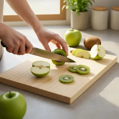 Australian Pine Wood Chopping Board Wooden Cutting Board Beige Pack of 1 Premium Natural Pine Wood Kitchen Cutting Board for Vegetables Fruits Meat Serving Dishwasher Safe Durable Food Prep Board India thumbnail 4
