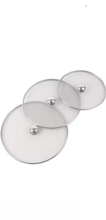 Multipurpose Stainless Steel Universal Lid Set of 3 | Pot & Pan Cover Lids | Food Grade Durable Steel Cooking Lid Set | Heat Resistant Kitchen Lids thumbnail 1