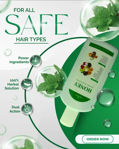 Honey 100% Herbal Treatment Shampoo for Hair Fall Control and Damage Repair Natural Ayurvedic Hair Cleanser with Honey Extracts for Dry Frizzy Hair Dandruff Free Scalp Nourishing Daily Use Shampoo India thumbnail 4