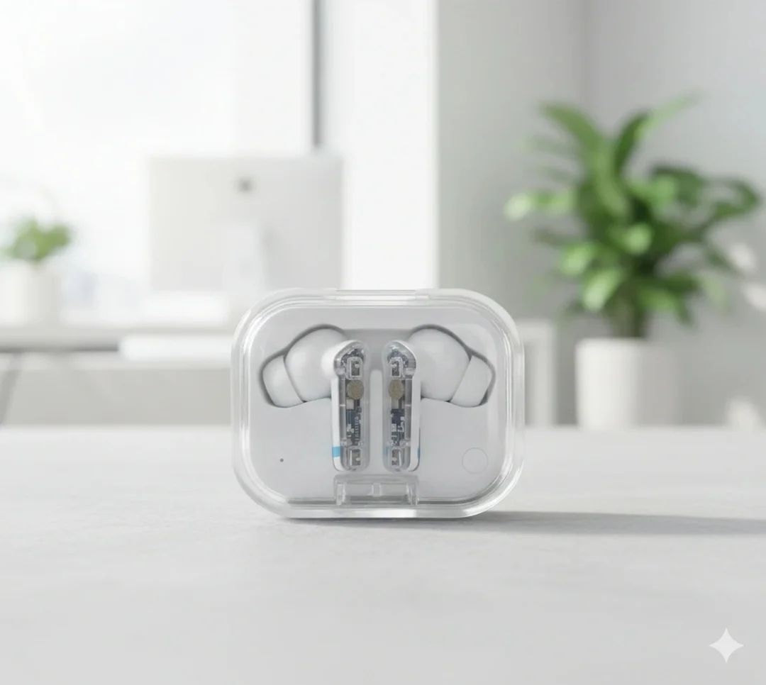 Heyuva C-M-f True Wireless Earbuds White Bluetooth 5.3 TWS Bass Sound Ergonomic In-Ear Earphones Lightweight Stereo Music Gaming Earbuds Compact Charging Case Wireless Earbuds India image 1