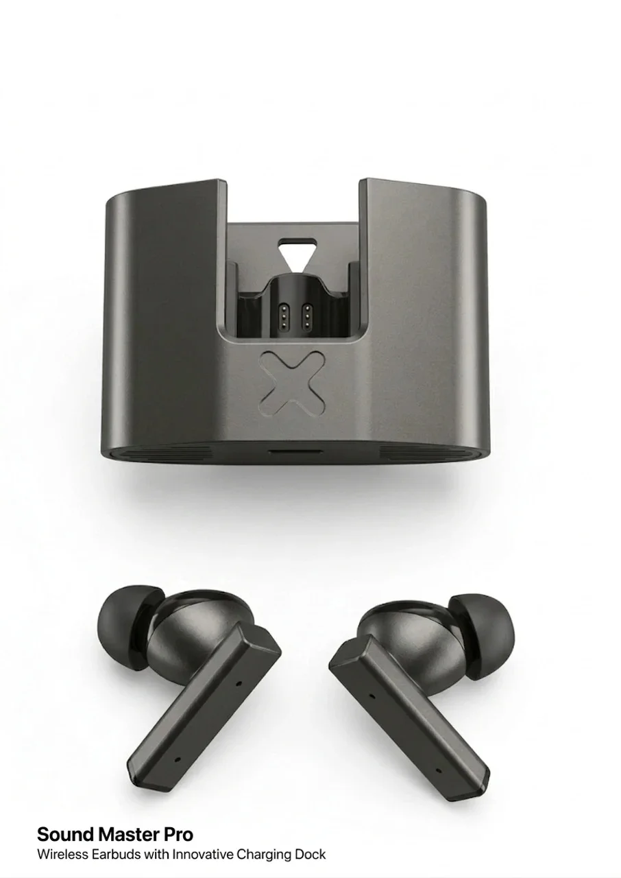 AVR Buds Marine Sound Master Pro Wireless Earbuds with Metal Charging Case High Bass Stereo Sound Bluetooth 5.3 In Ear Earbuds Grey Sweat Resistant Long Battery Life True Wireless Earphones India image 1