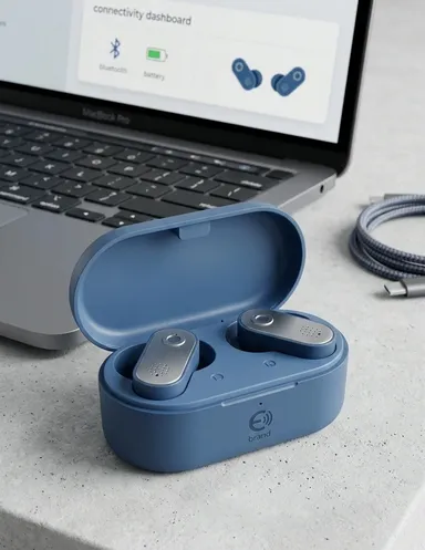 AVR Buds 3r True Wireless Bluetooth Earbuds Royal Blue High Bass Sound Clear Calling In-Ear TWS Earphones Long Battery Stereo Sound Budget Wireless Earbuds India thumbnail 1