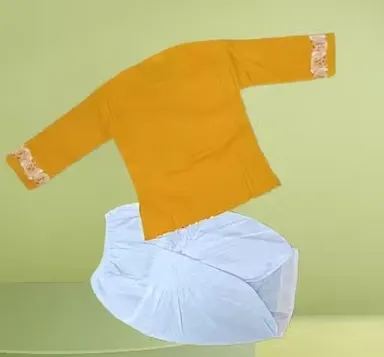 Trendy Printed Kurta Dhoti Set for Baby Boys| Comfortable Ethnic Wear Outfit for Kids, Stylish Festival | Party Dress, Premium Baby Boy Clothing Yellow Kurta 6-9 Months thumbnail 1