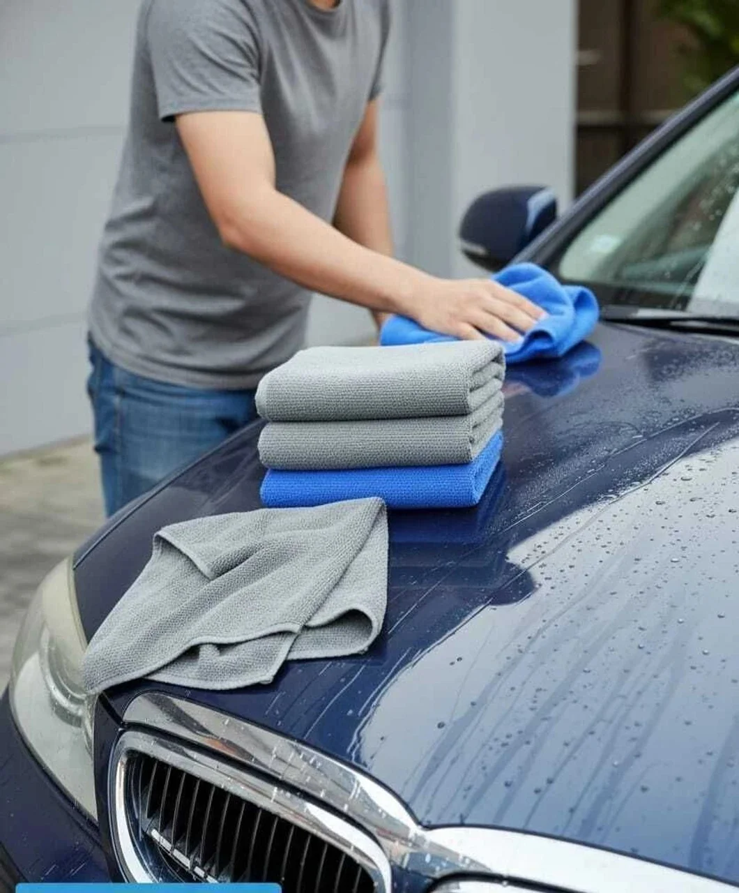 Rich Market 250 GSM Microfiber Cleaning Cloth 40x40 cm Ultra Soft Lint-Free High Absorbent Reusable Wet Dry Dusting Polishing Cloth Pack of 8 for Car Kitchen Glass Cleaning India Multicolour Pack of 2 image 3