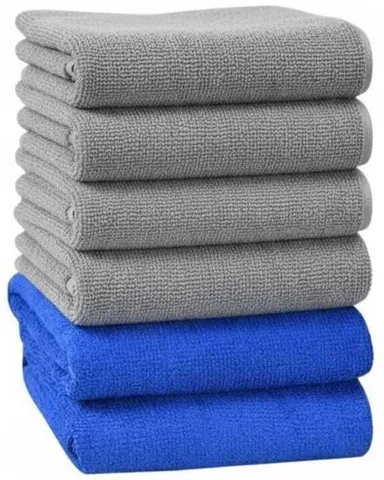 Rich Market 250 GSM Microfiber Cleaning Cloth 40x40 cm Ultra Soft Lint Free High Absorbent Reusable Wet Dry Dusting Kitchen Car Bike Glass Cleaning Cloth Pack of 4 Assorted Pack of 6 thumbnail 0