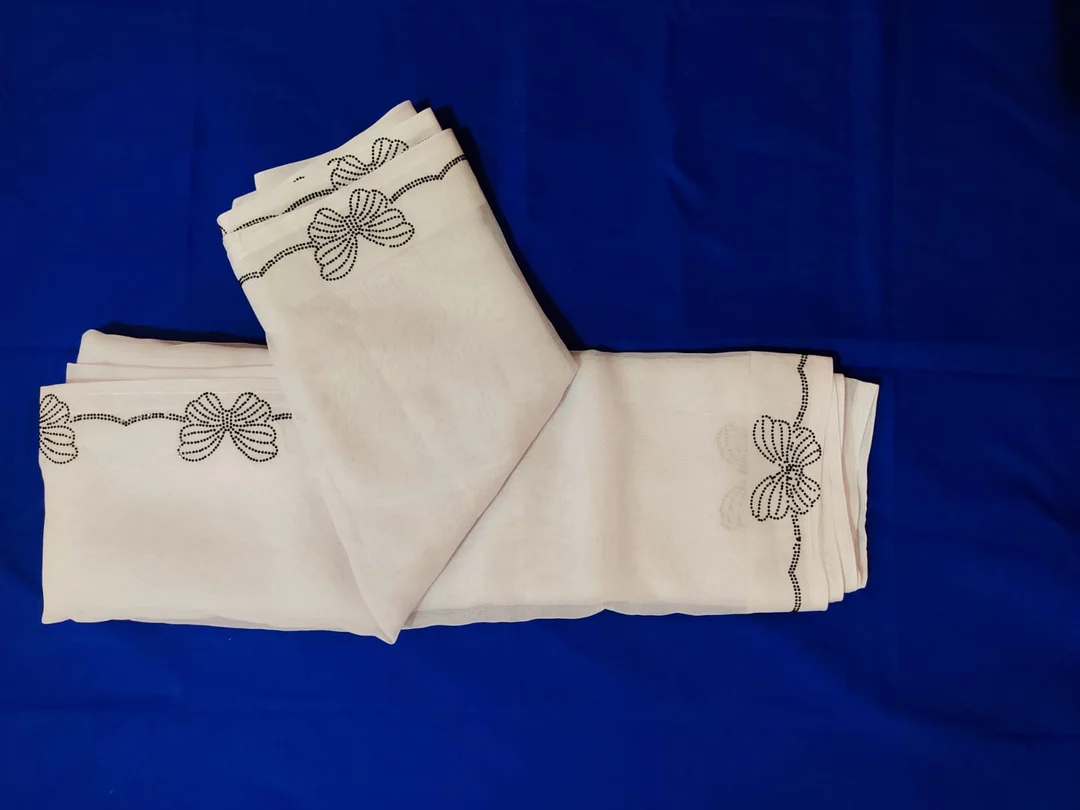 White Butterfly Party Wear Saree for Women Shimmer Fabric Summer Trending Designer Saree Elegant Combination Ethnic Wear Wedding Festive Lightweight Butterfly Print Saree India image 2