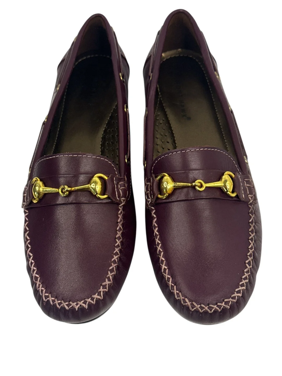 Womens Burgundy Leather Horsebit Loafers Gold Tone Hardware Comfort Insole Slip On Driving Moccasins Casual Office Formal Shoes India Premium Classic Footwear Burgundy 7 image 2