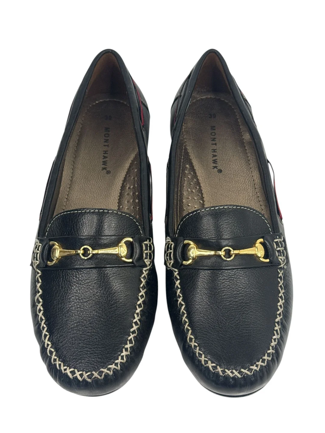 Womens Burgundy Leather Horsebit Loafers Gold Tone Hardware Comfort Insole Slip On Driving Moccasins Casual Office Formal Shoes India Premium Classic Footwear black 10 image 3