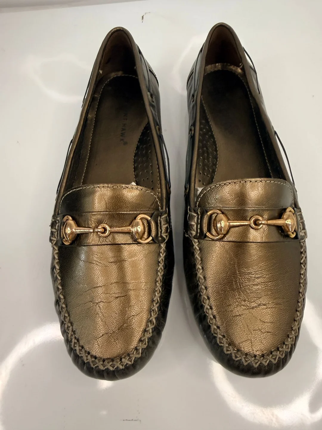 Womens Burgundy Leather Horsebit Loafers Gold Tone Hardware Comfort Insole Slip On Driving Moccasins Casual Office Formal Shoes India Premium Classic Footwear metallic bronze 3 image 4