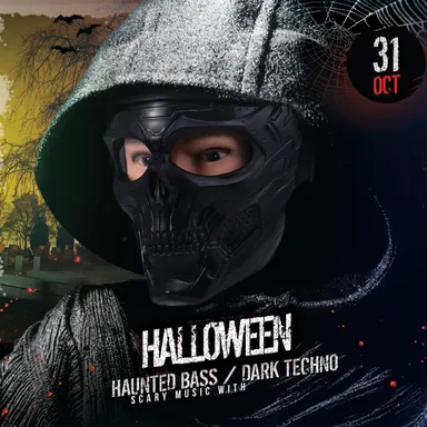 Skull Face Mask Black 3D Printed Reusable Washable Breathable Anti Pollution Dust Protection Cycling Riding Halloween Costume Skull Print Face Cover for Men Women thumbnail 2