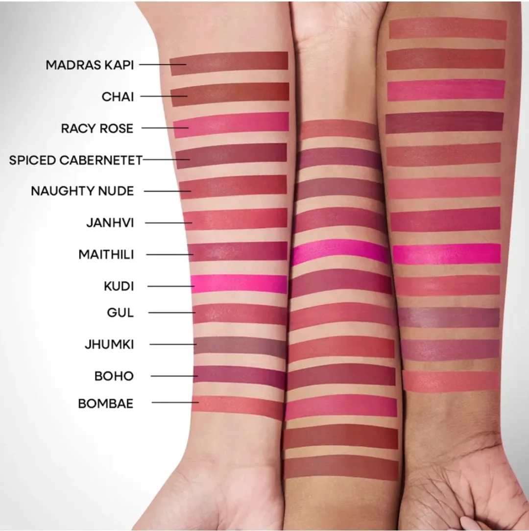 Nykaa Matte To Last No Transfer Long Lasting Lipstick 3.5g Bon Bon Shade Deep Red Brown Velvet Matte Smudge Proof Waterproof High Pigment Lightweight Lip Colour for Indian Skin Tone Everyday Office Party Wear image 4