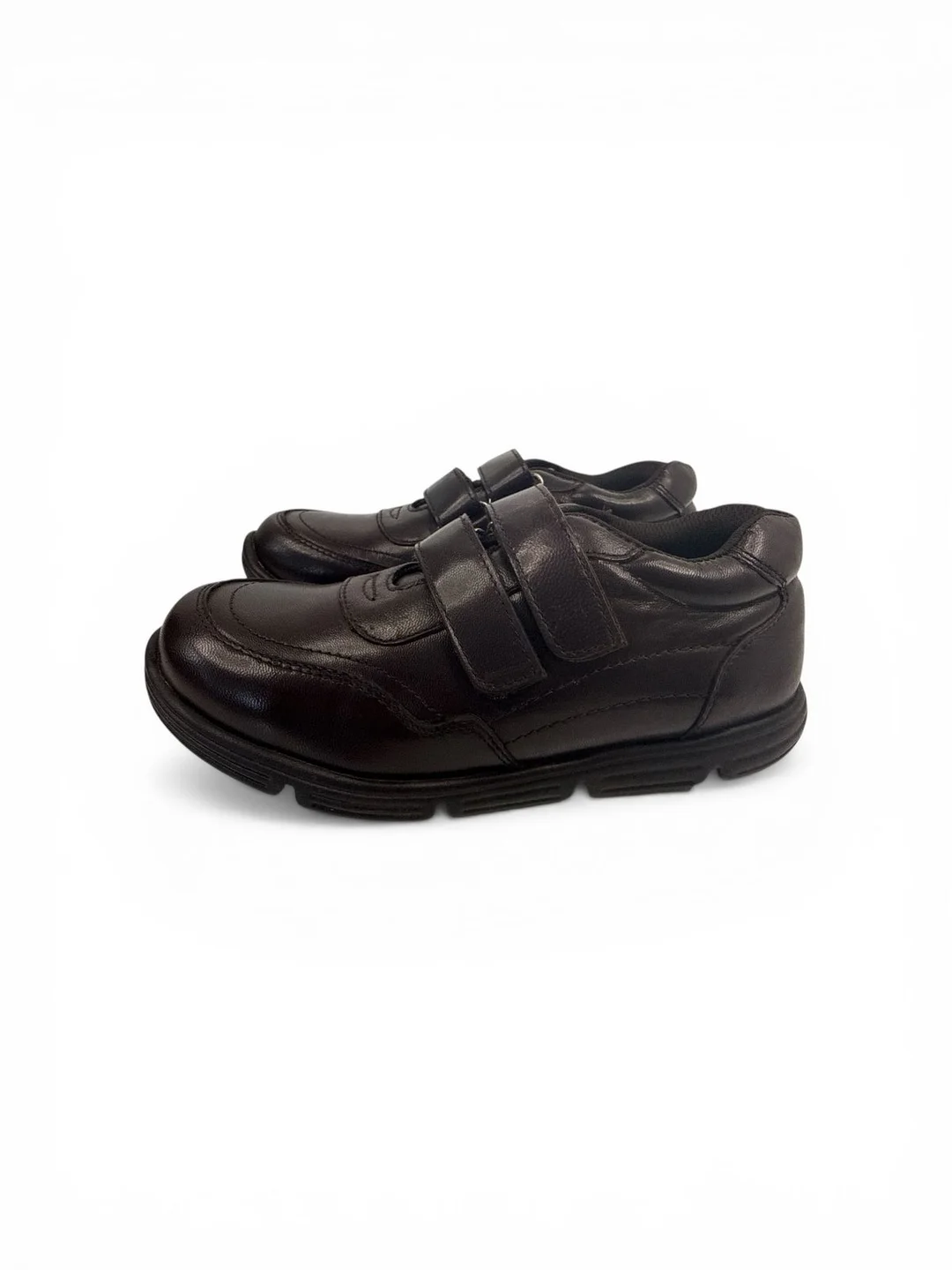 Kids Genuine Leather Shoes for Boys & Girls Lightweight EVA Sole Comfort School Casual Slip-On Durable Breathable Daily Wear Footwear India dark brown 2 UK image 2