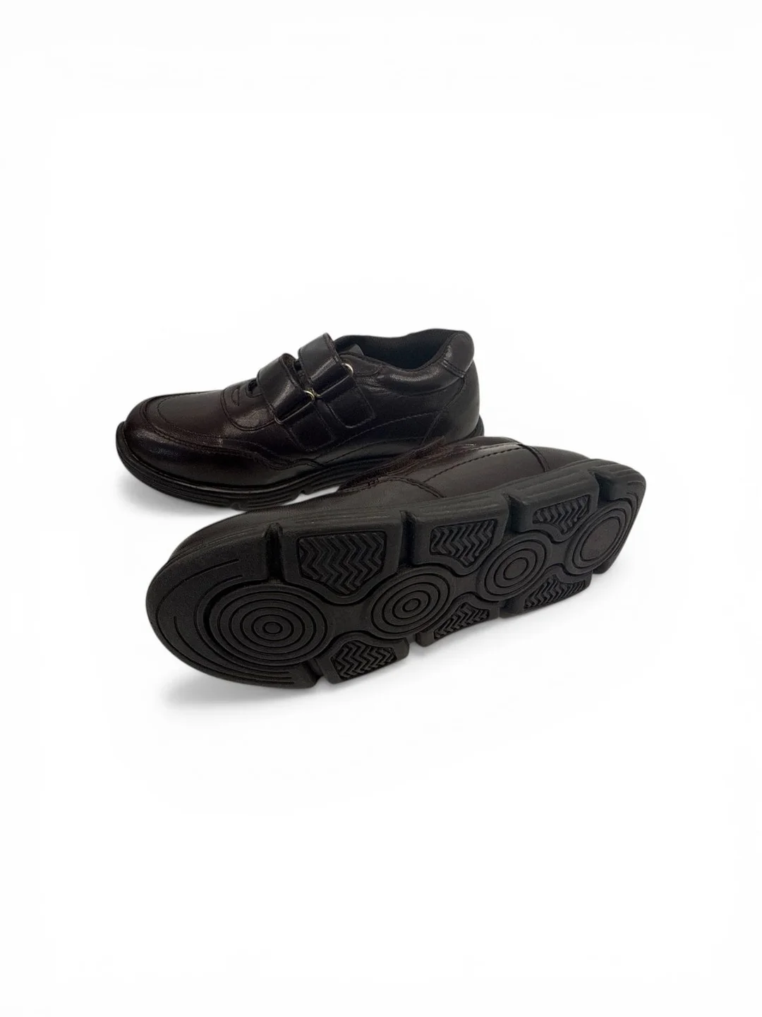 Kids Genuine Leather Shoes for Boys & Girls Lightweight EVA Sole Comfort School Casual Slip-On Durable Breathable Daily Wear Footwear India dark brown 2 UK image 3