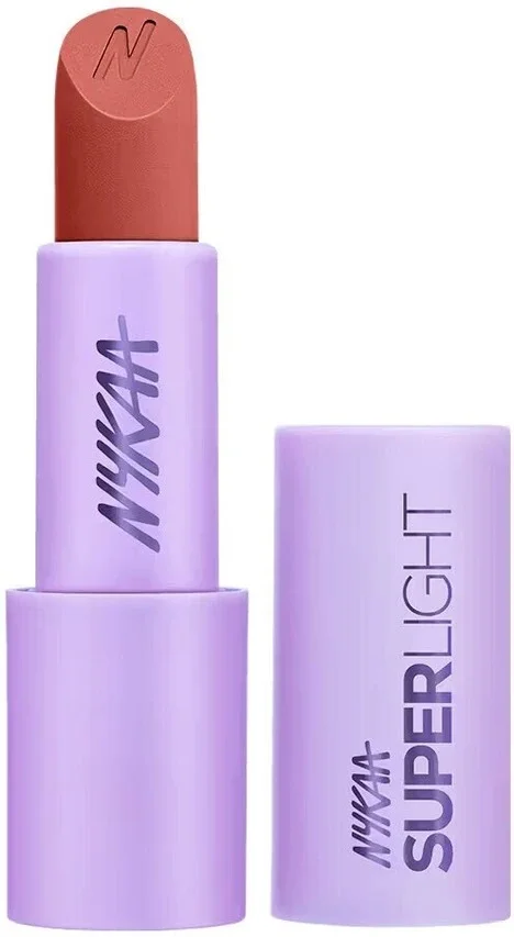 Nykaa Superlight Feather Touch Lipstick Bloom 4.2g Brown Shade Lightweight Creamy Matte Finish Smooth Glide Long Lasting Comfortable Daily Wear Lip Colour for Indian Skin Tone image 1