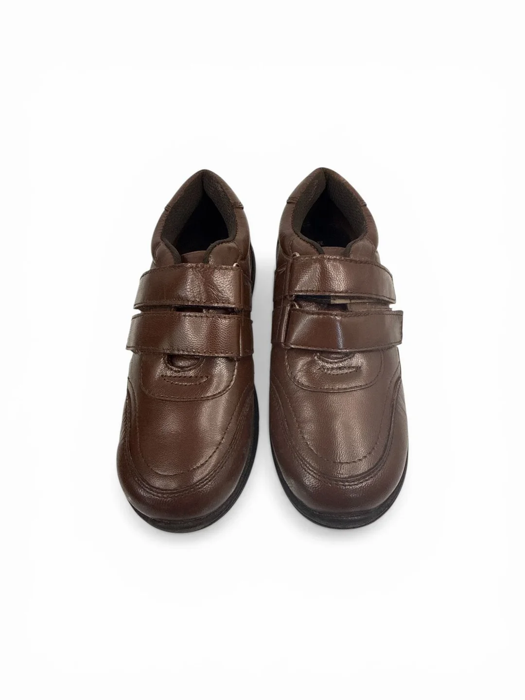 Kids Genuine Leather Shoes for Boys & Girls Lightweight EVA Sole Comfort School Casual Slip-On Durable Breathable Daily Wear Footwear India brown 8 UK image 1