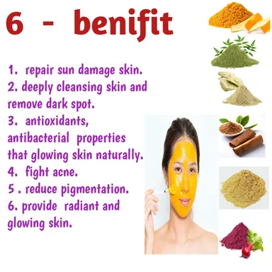 70g Face Pack Combo for Glowing Skin with Multani Mitti Sandalwood Neem Turmeric Natural Powder Kit for Acne Tan Removal Oil Control Skin Brightening for Men Women India thumbnail 2