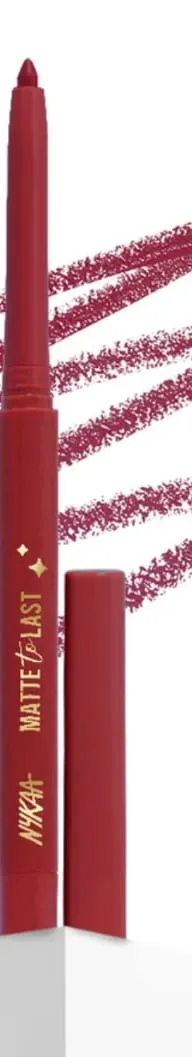 Nykaa Cosmetics Matte To Last Lip Liner Maharani Deep Berry Plum Long Lasting Waterproof Smudge Proof High Pigment Lip Pencil for Lip Definition Matte Finish Lip Makeup India thumbnail 4