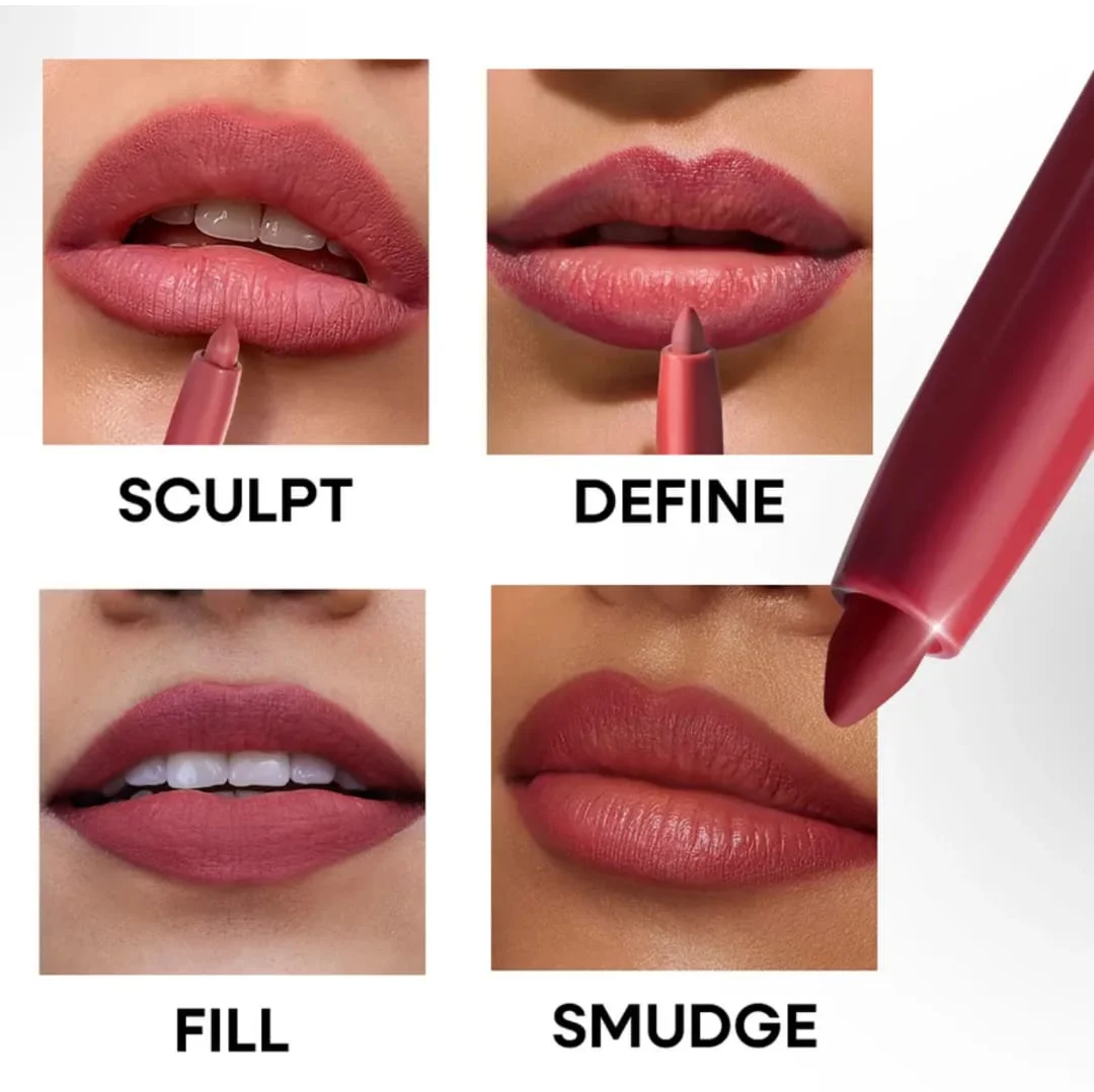 Nykaa Cosmetics Matte To Last Lip Liner Bombae Bold Deep Mauve Berry Long Lasting Waterproof Smudge Proof High Pigment Lip Pencil Smooth Glide Matte Finish Lip Definition for Indian Skin Tone Party Wear Makeup image 3