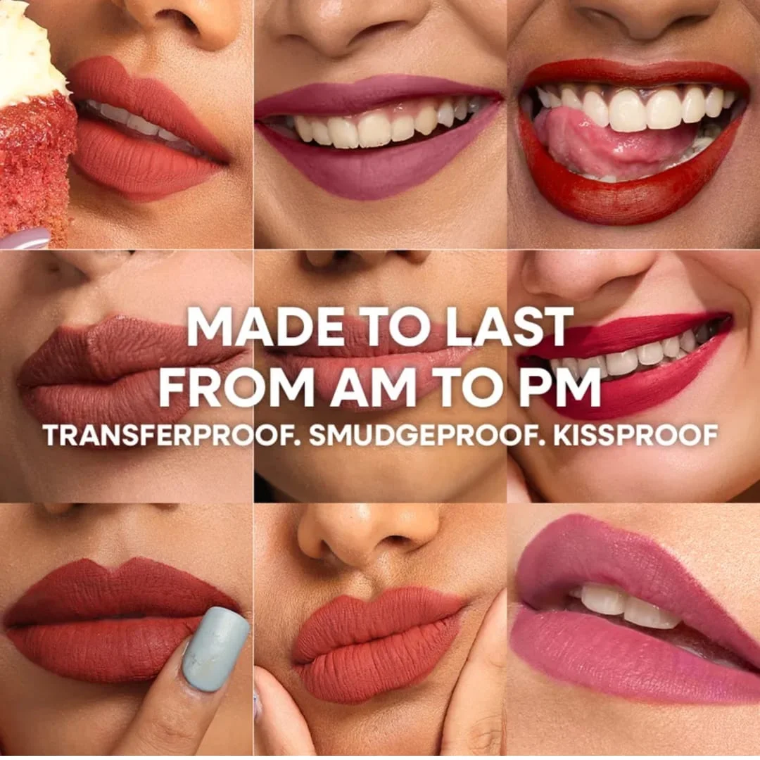 Nykaa Matte To Last Transferproof Liquid Lipstick Dilli 07 Deep Brick Red Long Lasting Waterproof Smudge Proof High Pigment Velvet Matte Finish Lightweight Liquid Lip Colour for Indian Skin Tone Party Office Wear Makeup India image 2