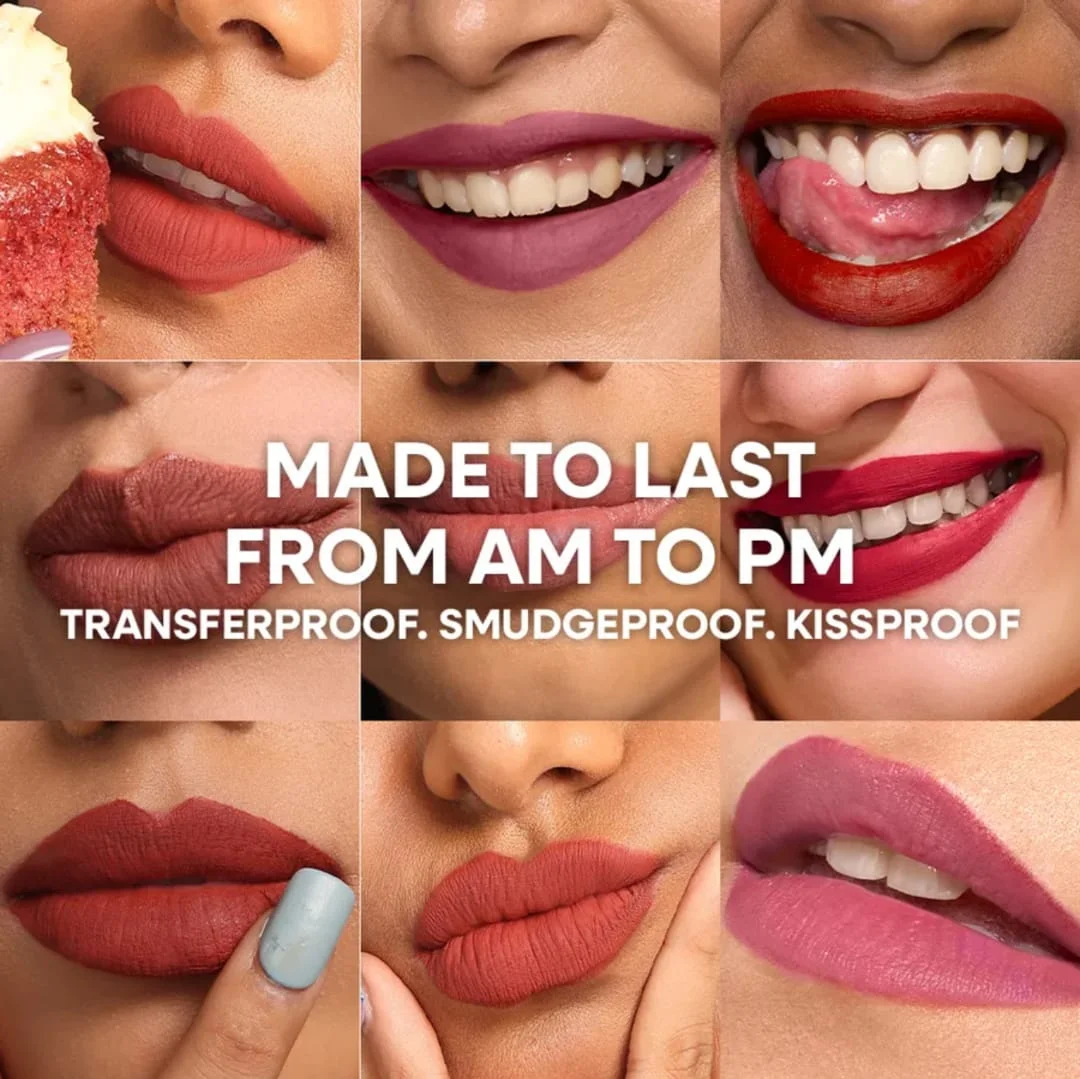 Matte Liquid Lipstick in Shade 'Bombae' - Long-Lasting, Highly Pigmented, Transfer-Proof Formula for All Skin Tones - Smooth, Lightweight Comfort Wear for Everyday Glamour image 3